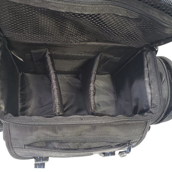 NEW Samsonite Camera Camcorder Bag 6 Pockets Dividers Shoulder Strap 809BK Black - Picture 10 of 16